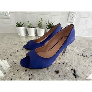 Enzo‎ Angiolini Royal Blue Peep Toe Heels – Size 6.5